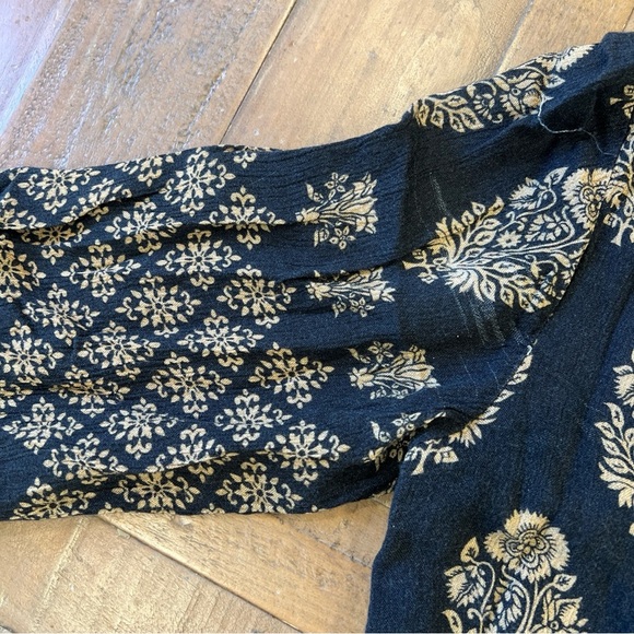 Anthropologie Maeve Maplewood Dress XSP Paisley Bohemian V-neck Festival Mini - Picture 5 of 12